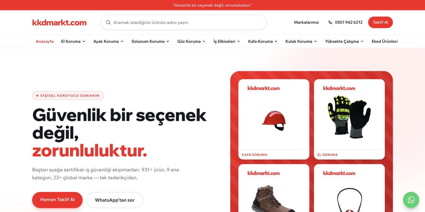 KKD Markt web sitesi ekran görüntüsü